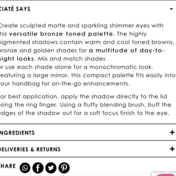 NIB Ciaté London Trend Edit Palette: Bronzed - Picture 3 of 3